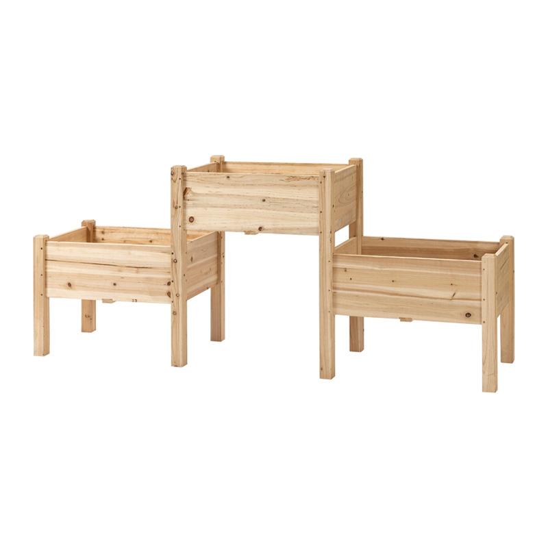 صندوق الغراس القائم بذاته من 3 طبقات مرتفعًا للخضروات والأعشاب والزهور {$ vo.title | str_replace = '