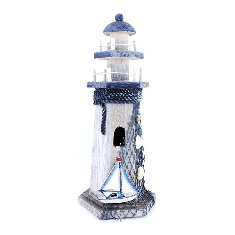 منارة خشبية على شكل قارب شراعي 10.6 'غرف ذات طابع بحري عالي منارة ديكور منزلي {$ vo.title | str_replace = '